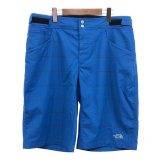 ザノースフェイス(THE NORTH FACE)の新品タグ付き THE NORTH FACE ノースフェイス ショートパンツ アウトドア ブルー (メンズ L) 中古 古着 Q5382(ショートパンツ)