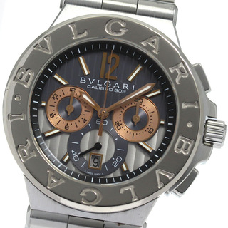 ブルガリ(BVLGARI)のブルガリ BVLGARI DG42SWGCH ディアゴノ カリブロ 303 K18WGベゼル クロノグラフ 自動巻き メンズ _812189(腕時計(アナログ))