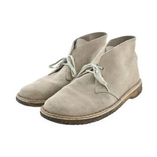 クラークス(Clarks)のclarks クラークス ブーツ 10(28cm位) ベージュ 【古着】【中古】(ブーツ)