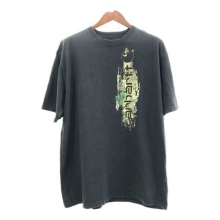 カーハート(carhartt)のCarhartt カーハート 半袖Ｔシャツ ロゴ ブラック (メンズ XL) 中古 古着 Q5421(Tシャツ/カットソー(半袖/袖なし))