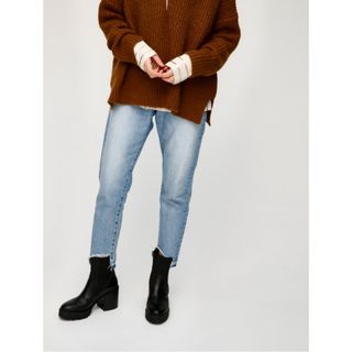 マウジー(moussy)のmoussy  HW FRINGE DENIM(デニム/ジーンズ)