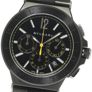 BVLGARI - ブルガリ BVLGARI DG42BSCCH ディアゴノ ウルトラネロ クロノグラフ 自動巻き メンズ 美品 _815537