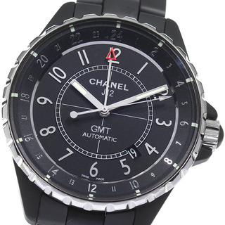シャネル(CHANEL)のシャネル CHANEL H3101 J12 GMT マットブラック 自動巻き メンズ 箱・保証書付き_811940(腕時計(アナログ))