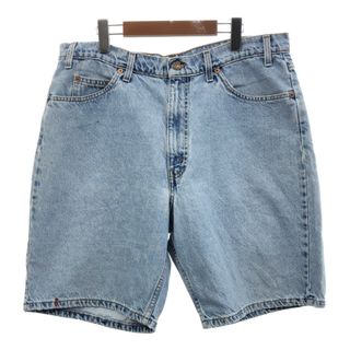 リーバイス(Levi's)の90年代 Levi's リーバイス 550 デニム ショートパンツ 大きいサイズ ブルー (メンズ W38) 中古 古着 Q5424(ショートパンツ)