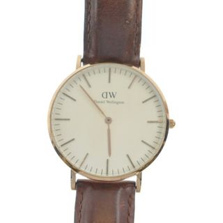 ダニエルウェリントン(Daniel Wellington)のDaniel Wellington 腕時計 - アイボリー系x茶 【古着】【中古】(その他)