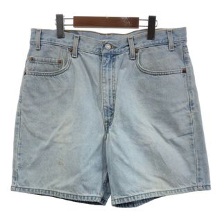 リーバイス(Levi's)の00年代 Levi's リーバイス 550 デニム ショートパンツ ブルー (メンズ W36) 中古 古着 Q5425(ショートパンツ)