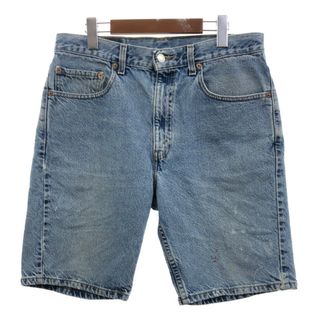 リーバイス(Levi's)の00年代 Levi's リーバイス 505 デニム ショートパンツ ライトブルー (メンズ W33) 中古 古着 Q5426(ショートパンツ)