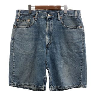 リーバイス(Levi's)の00年代 Levi's リーバイス 550 デニム ショートパンツ 大きいサイズ ライトブルー (メンズ W38) 中古 古着 Q5428(ショートパンツ)