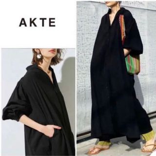 アクテ(AKTE)のアクテ　AKTE ボリュームロングシャツワンピース(ロングワンピース/マキシワンピース)