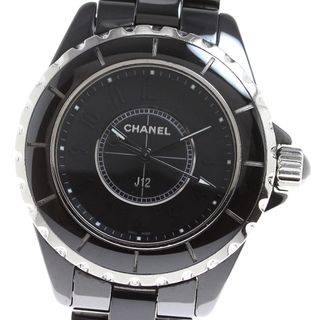 シャネル(CHANEL)のシャネル CHANEL H3828 J12 インテンスブラック クォーツ レディース _815394(腕時計)