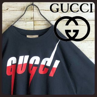 Gucci - GUCCI  グッチ tシャツ ビックブレードロゴ入り