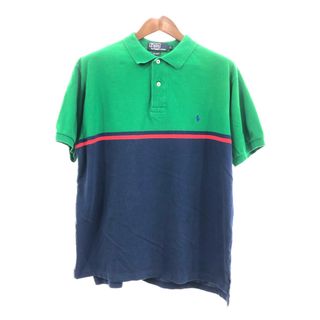 ポロラルフローレン(POLO RALPH LAUREN)のPolo by Ralph Lauren ポロ ラルフローレン ポロシャツ ワンポイントロゴ グリーン (メンズ L) 中古 古着 Q5432(ポロシャツ)