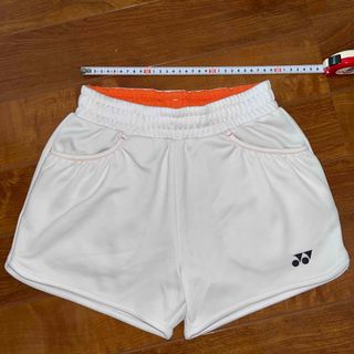 YONEX - まとめ割引有　YONEX ショートパンツ SS（白×オレンジ)