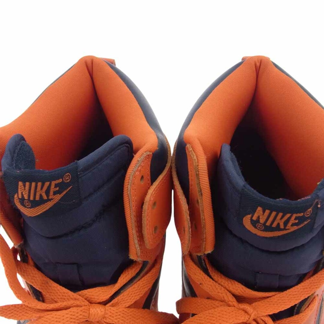 NIKE(ナイキ)のNIKE ナイキ スニーカー 630335-481 Dunk High LE College orange/Obsidian 1999ナイキ ダンク ハイ スニーカー オレンジ系 ネイビー系 28.5cm【中古】 メンズの靴/シューズ(スニーカー)の商品写真