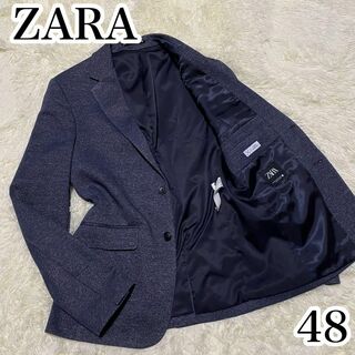 ザラ(ZARA)の大きいサイズ　ザラ　テーラードジャケット ストレッチ　48  メンズ　L(テーラードジャケット)