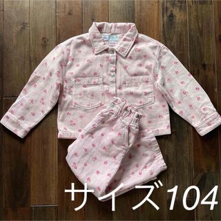 ザラキッズ(ZARA KIDS)のZARA KIDS 104 セットアップ　フラワー　花柄　ジャケット　パンツ(ジャケット/上着)