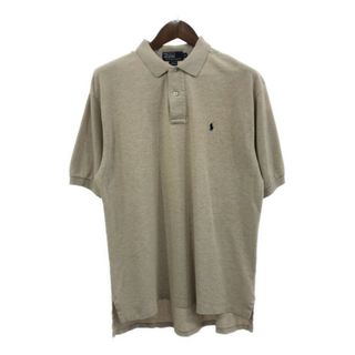 ポロラルフローレン(POLO RALPH LAUREN)のPolo by Ralph Lauren ポロ ラルフローレン ポロシャツ ワンポイント ベージュ (メンズ L) 中古 古着 Q5435(ポロシャツ)