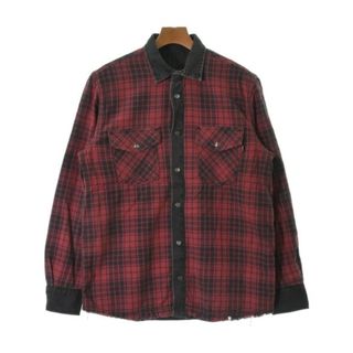 DIESEL ディーゼル カジュアルシャツ S 赤x黒(チェック) 【古着】【中古】