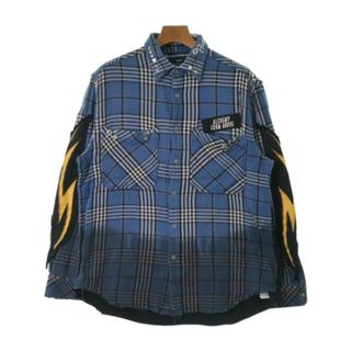 ディーゼル(DIESEL)のDIESEL ディーゼル カジュアルシャツ XS 青(チェック) 【古着】【中古】(シャツ)