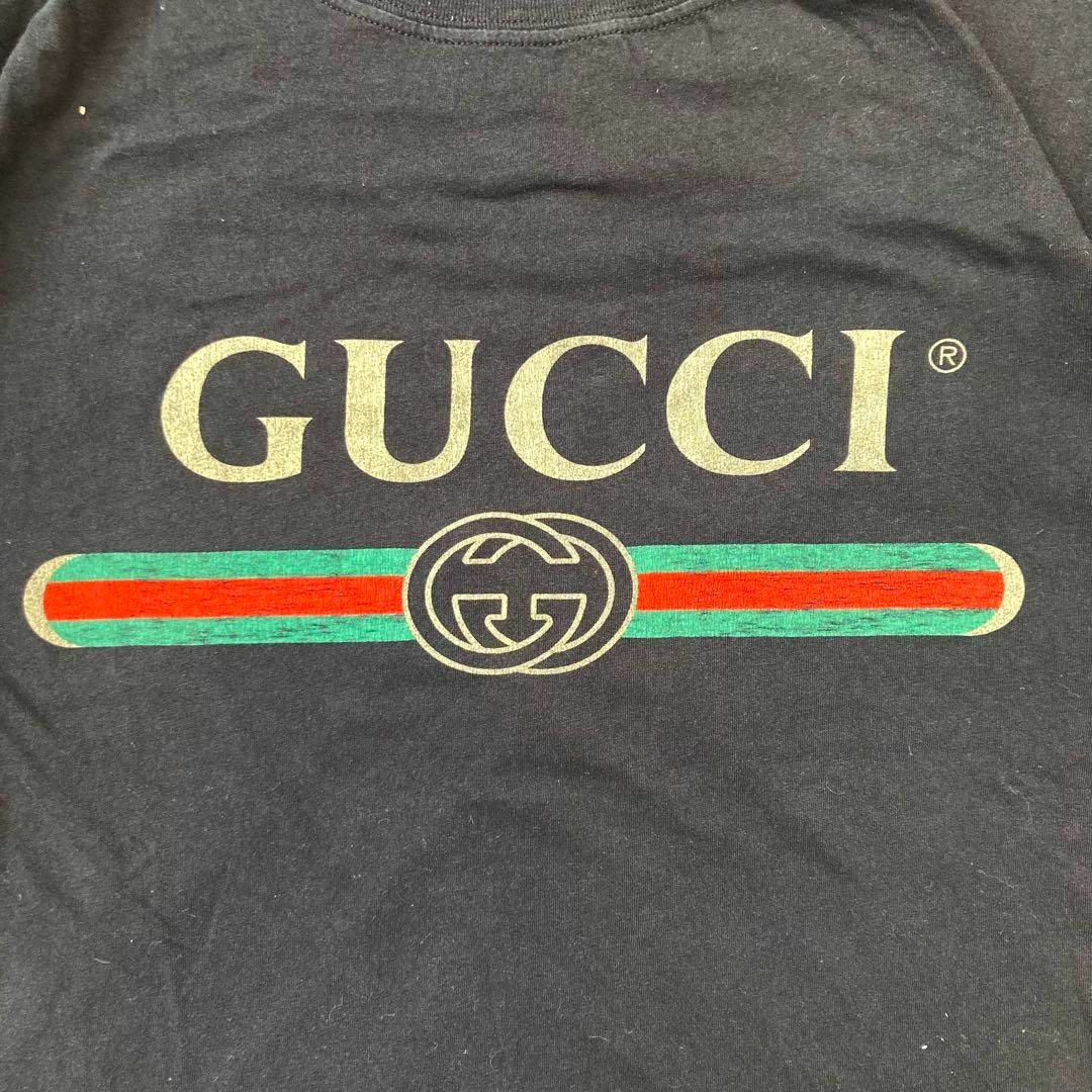 Gucci(グッチ)の【定番☆人気】GUCCI グッチ Tシャツ ブラック ヴィンテージロゴ XL メンズのトップス(Tシャツ/カットソー(半袖/袖なし))の商品写真