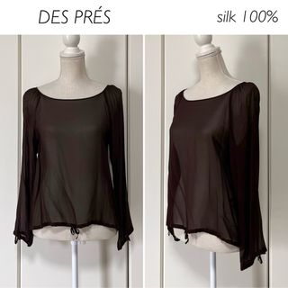 デプレ(DES PRES)の【美品】DES PRÉS シルク100% シースループルオーバー(シャツ/ブラウス(長袖/七分))