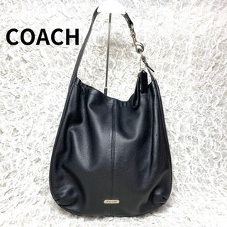 コーチ(COACH)の【美品】コーチCOACH レザーバッグ ショルダーバッグ ハンドバッグ　黒(トートバッグ)