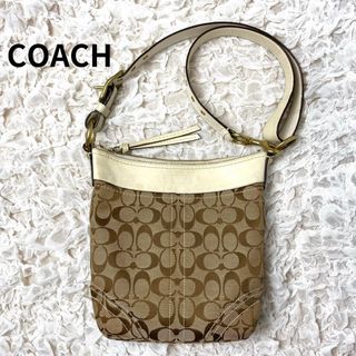 コーチ(COACH)のCOACHコーチ シグネチャーキャンバス×レザー ショルダーバッ(ショルダーバッグ)