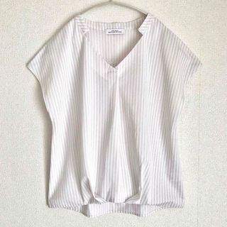 ユナイテッドアローズグリーンレーベルリラクシング(UNITED ARROWS green label relaxing)のGREEN LABEL RELAXING ストライプスキッパーフレンチカットソー(シャツ/ブラウス(半袖/袖なし))