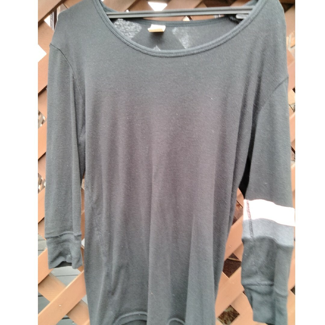 grn(ジーアールエヌ)のgrn 七分袖　カットソー　ブラック メンズのトップス(Tシャツ/カットソー(七分/長袖))の商品写真