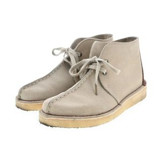 クラークス(Clarks)のclarks クラークス ブーツ 7(25.5cm位) ベージュ 【古着】【中古】(ブーツ)