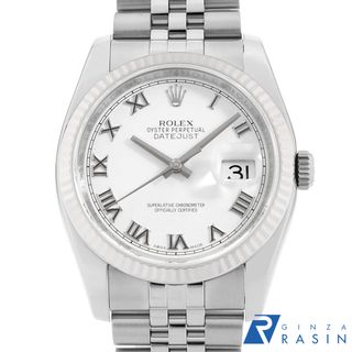 ロレックス(ROLEX)のロレックス デイトジャスト 116234 ホワイト ローマ 5列 ジュビリーブレス ランダム番 メンズ 中古 腕時計(腕時計(アナログ))