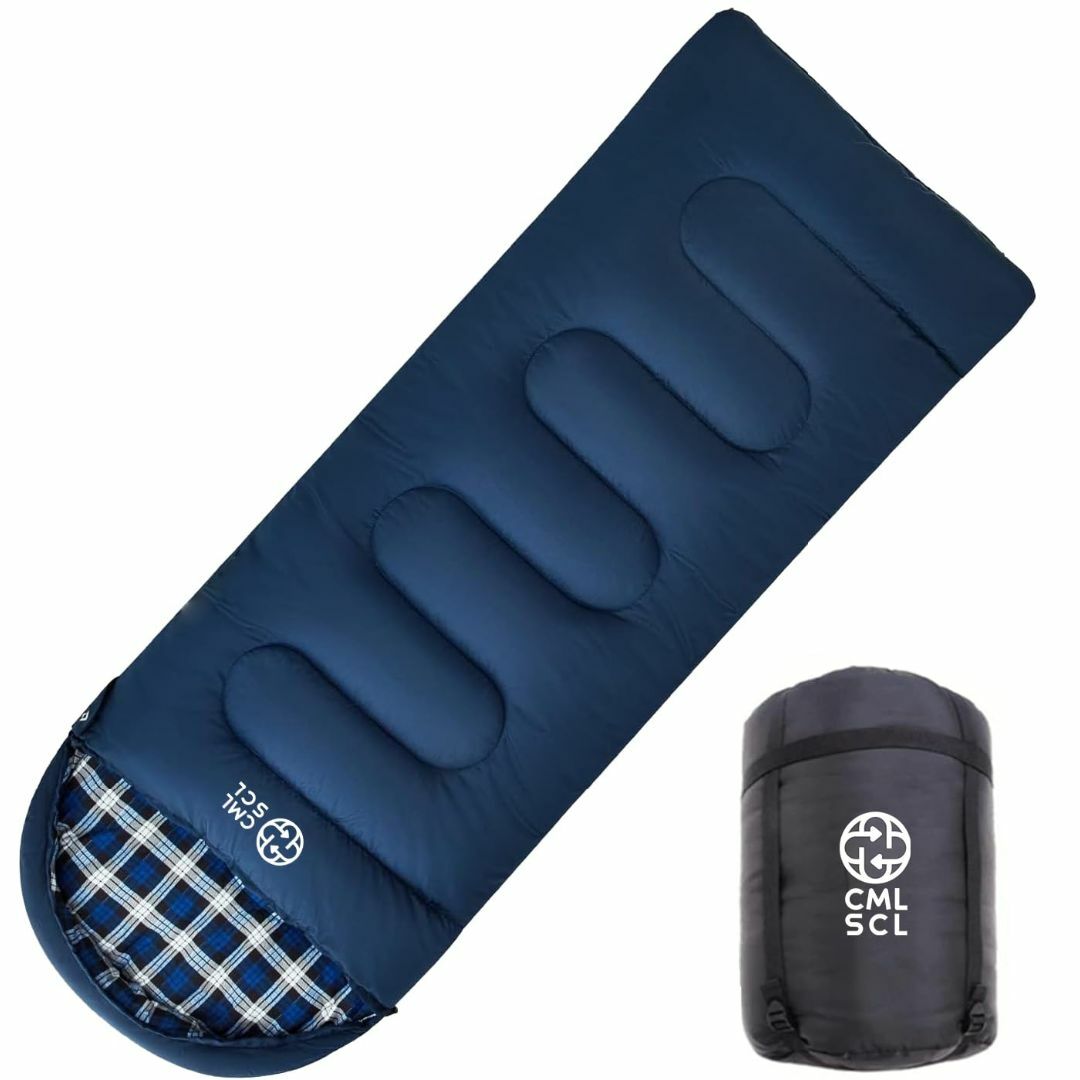 【色: ブルー2.0Kg】［CML SCL］寝袋 シュラフ 封筒型 190T防水 スポーツ/アウトドアのアウトドア(寝袋/寝具)の商品写真