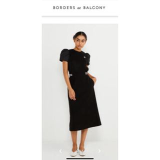 BORDERS at BALCONY - ボーダーズアットバルコニー パフスリーブTシャツ 36 ネイビー