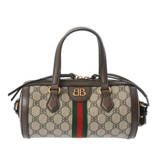 Gucci - グッチ  バレンシアガコラボ 2WAY ハンドバッグ ベージュ/エボニー