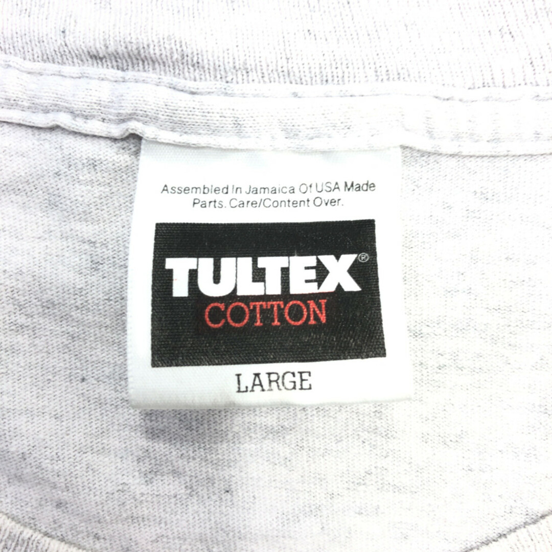 00年代 TULTEX タルテックス フリントストーン 半袖Ｔシャツ キャラクター グレー (メンズ L) 中古 古着 Q5444 メンズのトップス(Tシャツ/カットソー(半袖/袖なし))の商品写真