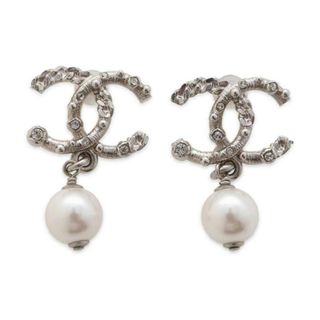 CHANEL - シャネル ピアス ココマーク ラインストーン フェイクパール C21 A CHANEL アクセサリー