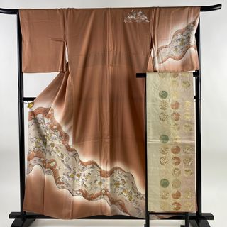 訪問着 身丈157cm 裄丈67cm 正絹 秀品 【中古】(着物)