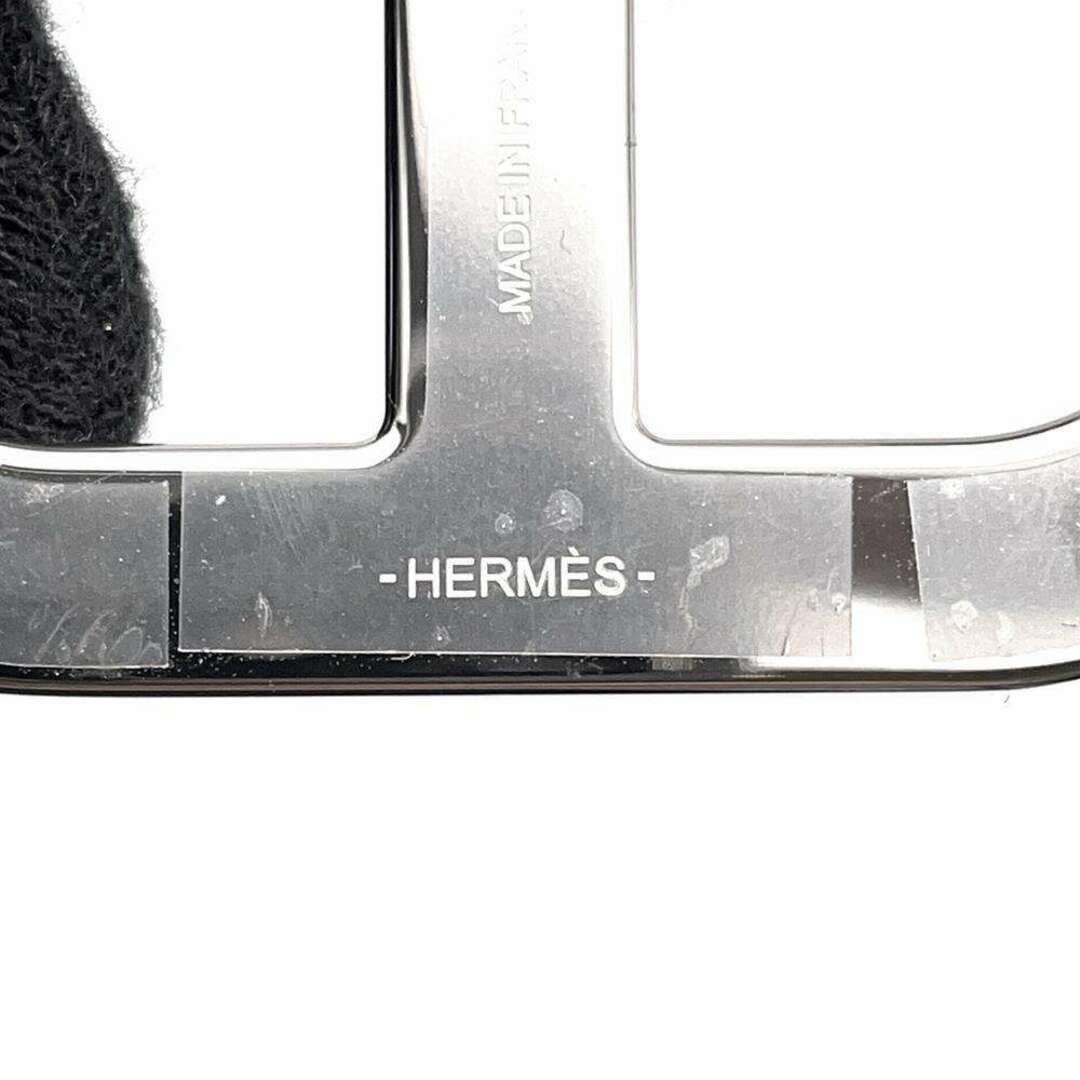 Hermes(エルメス)のエルメス ブローチ シェーヌダンクル エタン/シルバー金具 ヴォーエプソン HERMES アクセサリー レディースのアクセサリー(ブローチ/コサージュ)の商品写真