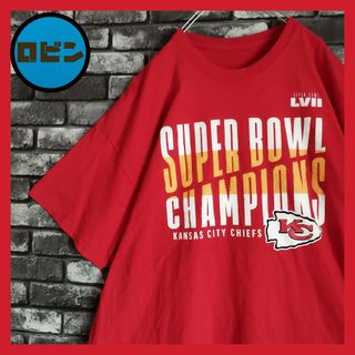 超オーバーサイズNFLスーパーボウルカンザスシティチーフスtシャツTシャツ赤(Tシャツ/カットソー(半袖/袖なし))