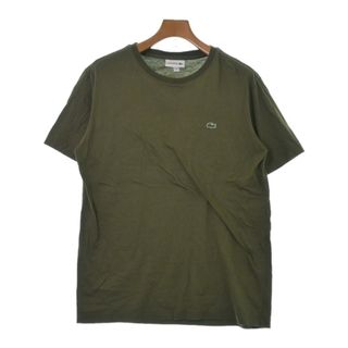 ラコステ(LACOSTE)のLACOSTE ラコステ Tシャツ・カットソー 5(XL位) カーキ 【古着】【中古】(Tシャツ/カットソー(半袖/袖なし))