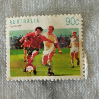 オーストラリア 切手 サッカー(使用済み切手/官製はがき)