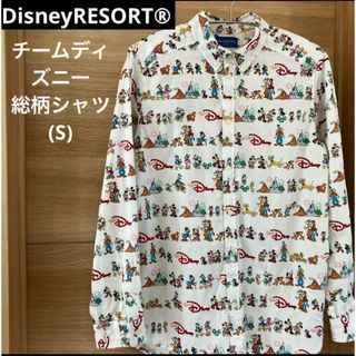 ディズニー(Disney)のディズニーリゾート チームディズニー ミッキー　ミニー　総柄　シャツ 長袖(S(シャツ)