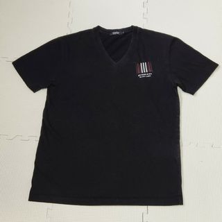 バーバリーブラックレーベル(BURBERRY BLACK LABEL)のバーバリー 刺繍ロゴ 半袖Vネック(Tシャツ/カットソー(半袖/袖なし))