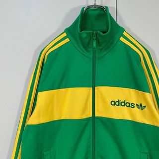 【好配色、3ストライプ】adidasトラックジャケット古着フロッキー緑常田M(ジャージ)