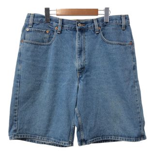 リーバイス(Levi's)の00年代 Levi's リーバイス 550 デニム ショートパンツ 大きいサイズ ライトブルー (メンズ W38) 中古 古着 Q5448(ショートパンツ)