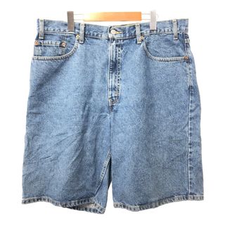 リーバイス(Levi's)の00年代 Levi's リーバイス 550 デニム ショートパンツ 大きいサイズ ライトブルー (メンズ W38) 中古 古着 Q5449(ショートパンツ)