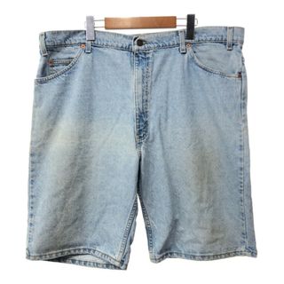 リーバイス(Levi's)の90年代 Levi's リーバイス 550 デニム ショートパンツ 大きいサイズ オレンジタブ ライトブルー (メンズ W42) 中古 古着 Q5450(ショートパンツ)