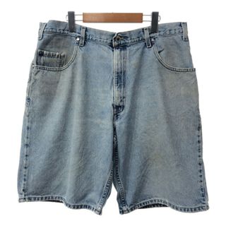 リーバイス(Levi's)の00年代 Levi's リーバイス SilverTab シルバータブ デニム バギー ショートパンツ 大きいサイズ ブルー (メンズ W38) 中古 古着 Q5452(ショートパンツ)