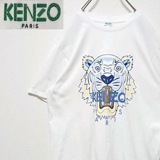 KENZO - 人気モデル ケンゾー フロント タイガー 柄 ロゴ ホワイト 半袖 Tシャツ