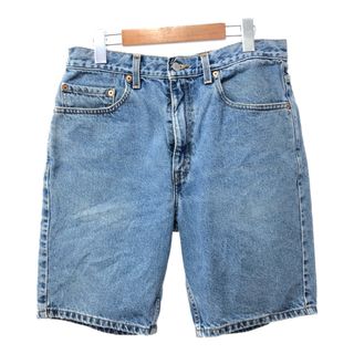 リーバイス(Levi's)の90年代 Levi's リーバイス 505 デニム ショートパンツ ライトブルー (メンズ W33) 中古 古着 Q5457(ショートパンツ)